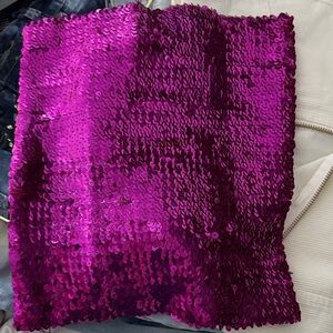 Sequin Tube Top - Purple